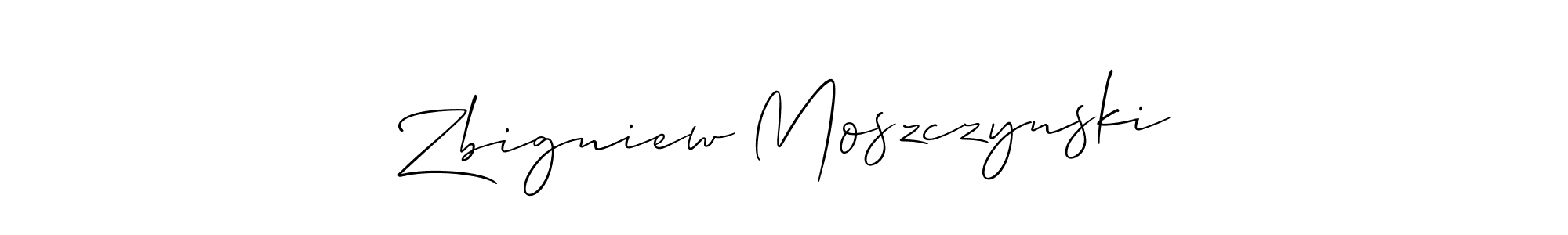 Use a signature maker to create a handwritten signature online. With this signature software, you can design (Allison_Script) your own signature for name Zbigniew Moszczynski. Zbigniew Moszczynski signature style 2 images and pictures png
