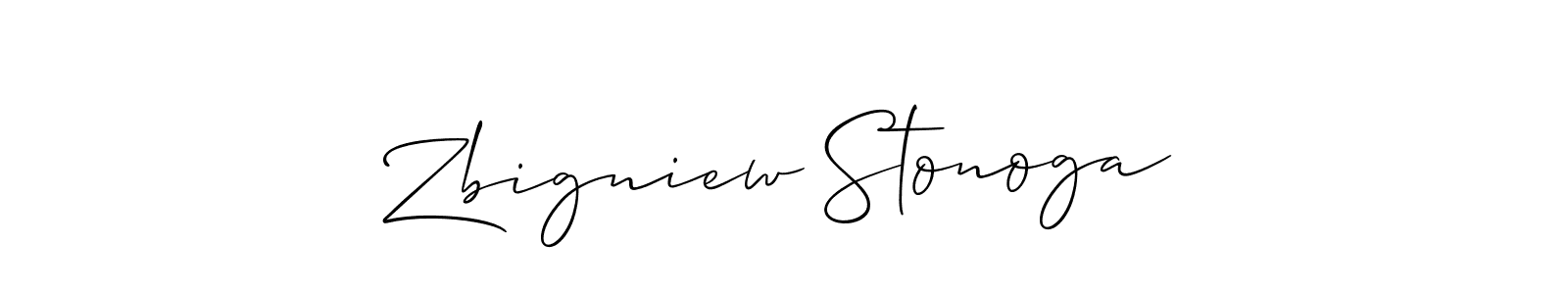 Also we have Zbigniew Stonoga name is the best signature style. Create professional handwritten signature collection using Allison_Script autograph style. Zbigniew Stonoga signature style 2 images and pictures png