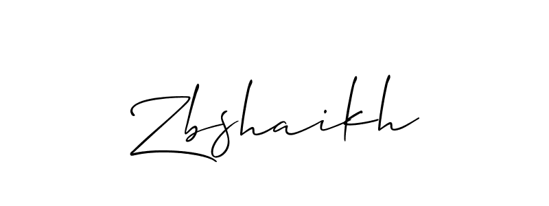 Also we have Zbshaikh name is the best signature style. Create professional handwritten signature collection using Allison_Script autograph style. Zbshaikh signature style 2 images and pictures png