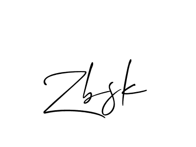 Design your own signature with our free online signature maker. With this signature software, you can create a handwritten (Allison_Script) signature for name Zbsk. Zbsk signature style 2 images and pictures png