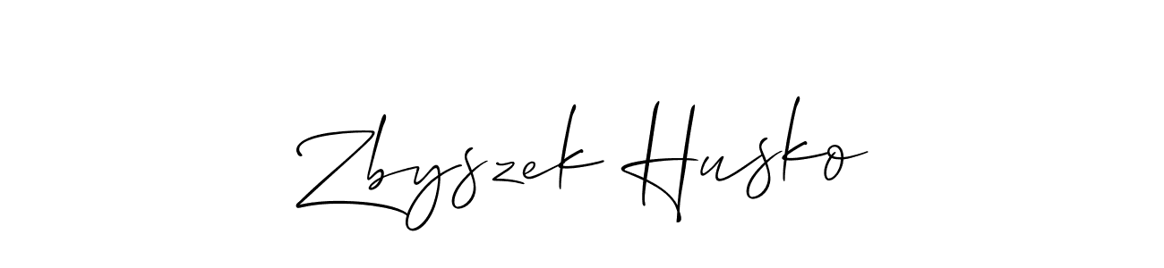You should practise on your own different ways (Allison_Script) to write your name (Zbyszek Husko) in signature. don't let someone else do it for you. Zbyszek Husko signature style 2 images and pictures png