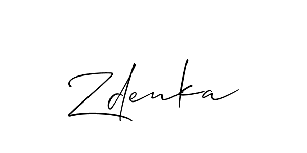 Allison_Script is a professional signature style that is perfect for those who want to add a touch of class to their signature. It is also a great choice for those who want to make their signature more unique. Get Zdenka name to fancy signature for free. Zdenka signature style 2 images and pictures png