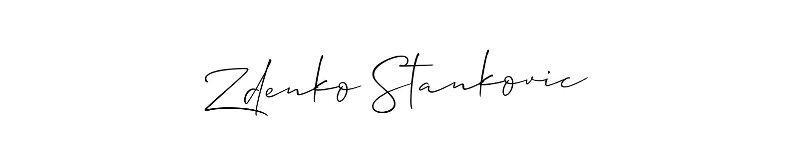 Zdenko Stankovic stylish signature style. Best Handwritten Sign (Allison_Script) for my name. Handwritten Signature Collection Ideas for my name Zdenko Stankovic. Zdenko Stankovic signature style 2 images and pictures png