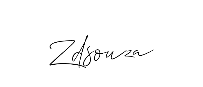 The best way (Allison_Script) to make a short signature is to pick only two or three words in your name. The name Zdsouza include a total of six letters. For converting this name. Zdsouza signature style 2 images and pictures png