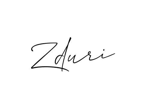 How to Draw Zduri signature style? Allison_Script is a latest design signature styles for name Zduri. Zduri signature style 2 images and pictures png