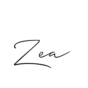 How to make Zea signature? Allison_Script is a professional autograph style. Create handwritten signature for Zea name. Zea signature style 2 images and pictures png