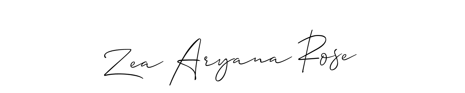 Also we have Zea Aryana Rose name is the best signature style. Create professional handwritten signature collection using Allison_Script autograph style. Zea Aryana Rose signature style 2 images and pictures png