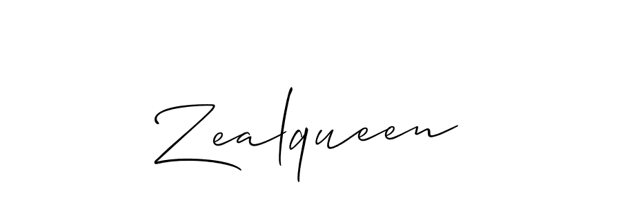 Also we have Zealqueen name is the best signature style. Create professional handwritten signature collection using Allison_Script autograph style. Zealqueen signature style 2 images and pictures png