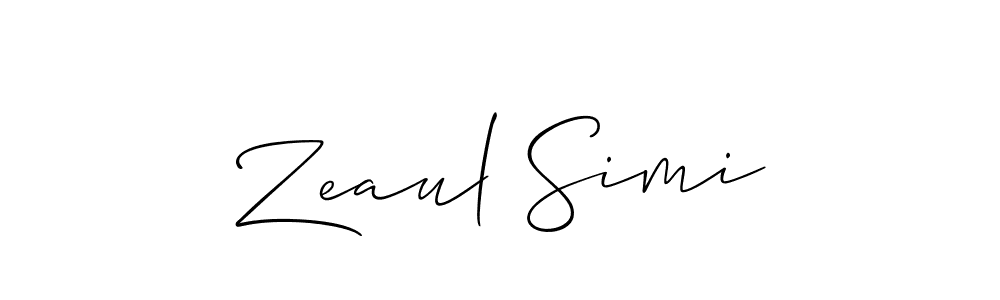 Best and Professional Signature Style for Zeaul Simi. Allison_Script Best Signature Style Collection. Zeaul Simi signature style 2 images and pictures png
