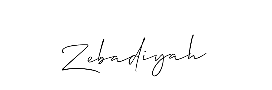 How to Draw Zebadiyah signature style? Allison_Script is a latest design signature styles for name Zebadiyah. Zebadiyah signature style 2 images and pictures png