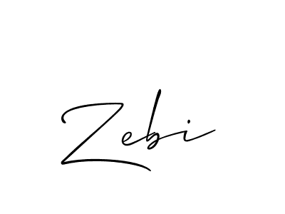 Use a signature maker to create a handwritten signature online. With this signature software, you can design (Allison_Script) your own signature for name Zebi. Zebi signature style 2 images and pictures png