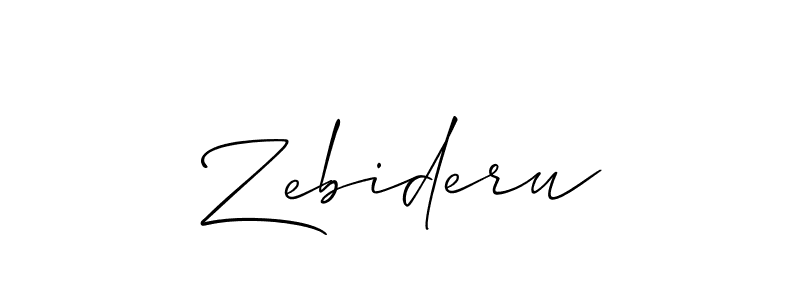 Best and Professional Signature Style for Zebideru. Allison_Script Best Signature Style Collection. Zebideru signature style 2 images and pictures png