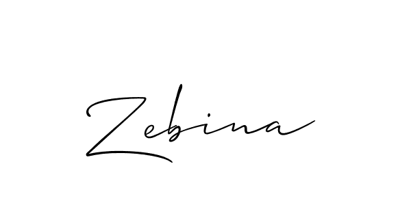 You should practise on your own different ways (Allison_Script) to write your name (Zebina) in signature. don't let someone else do it for you. Zebina signature style 2 images and pictures png