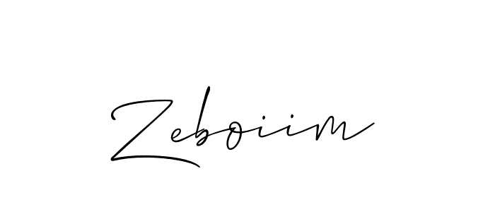 The best way (Allison_Script) to make a short signature is to pick only two or three words in your name. The name Zeboiim include a total of six letters. For converting this name. Zeboiim signature style 2 images and pictures png