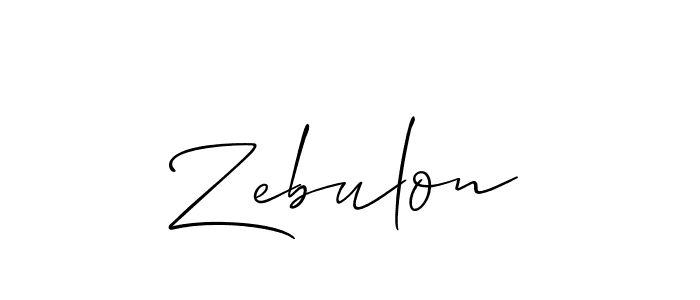 How to make Zebulon signature? Allison_Script is a professional autograph style. Create handwritten signature for Zebulon name. Zebulon signature style 2 images and pictures png
