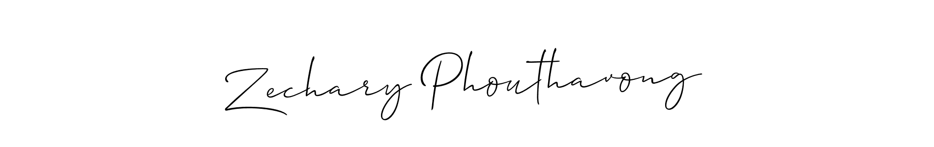 Create a beautiful signature design for name Zechary Phouthavong. With this signature (Allison_Script) fonts, you can make a handwritten signature for free. Zechary Phouthavong signature style 2 images and pictures png