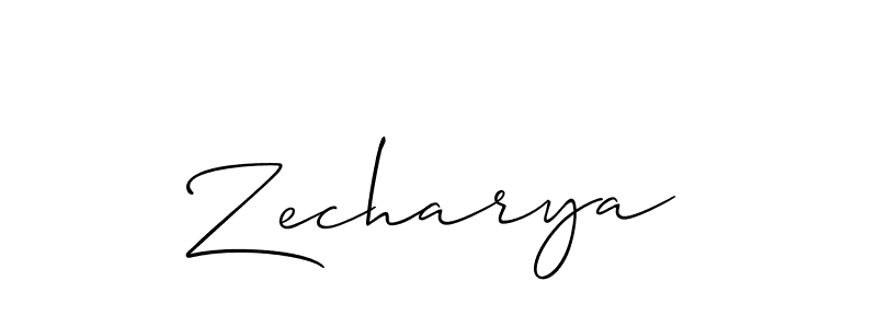 Design your own signature with our free online signature maker. With this signature software, you can create a handwritten (Allison_Script) signature for name Zecharya. Zecharya signature style 2 images and pictures png