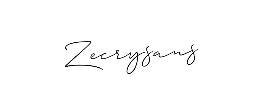 Make a beautiful signature design for name Zecrysans. With this signature (Allison_Script) style, you can create a handwritten signature for free. Zecrysans signature style 2 images and pictures png