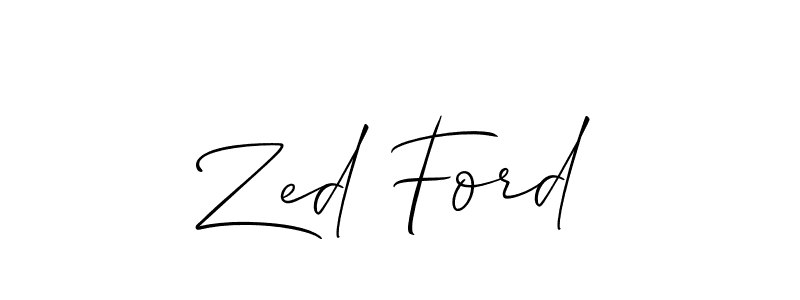 How to make Zed Ford name signature. Use Allison_Script style for creating short signs online. This is the latest handwritten sign. Zed Ford signature style 2 images and pictures png