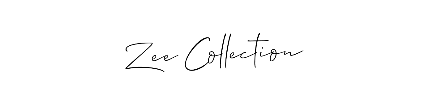 Use a signature maker to create a handwritten signature online. With this signature software, you can design (Allison_Script) your own signature for name Zee Collection. Zee Collection signature style 2 images and pictures png