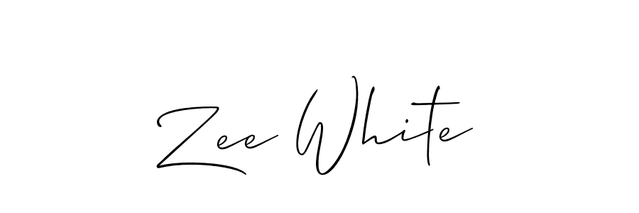 How to Draw Zee White signature style? Allison_Script is a latest design signature styles for name Zee White. Zee White signature style 2 images and pictures png