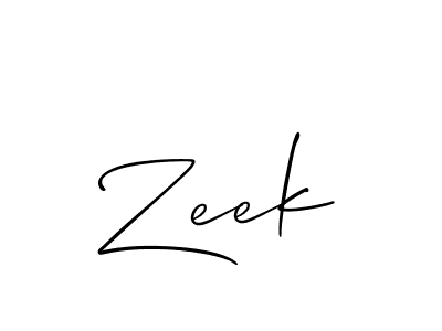 Create a beautiful signature design for name Zeek. With this signature (Allison_Script) fonts, you can make a handwritten signature for free. Zeek signature style 2 images and pictures png