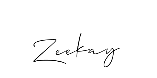 Create a beautiful signature design for name Zeekay. With this signature (Allison_Script) fonts, you can make a handwritten signature for free. Zeekay signature style 2 images and pictures png