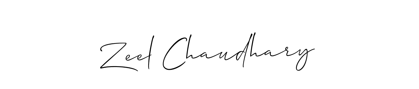 Zeel Chaudhary stylish signature style. Best Handwritten Sign (Allison_Script) for my name. Handwritten Signature Collection Ideas for my name Zeel Chaudhary. Zeel Chaudhary signature style 2 images and pictures png