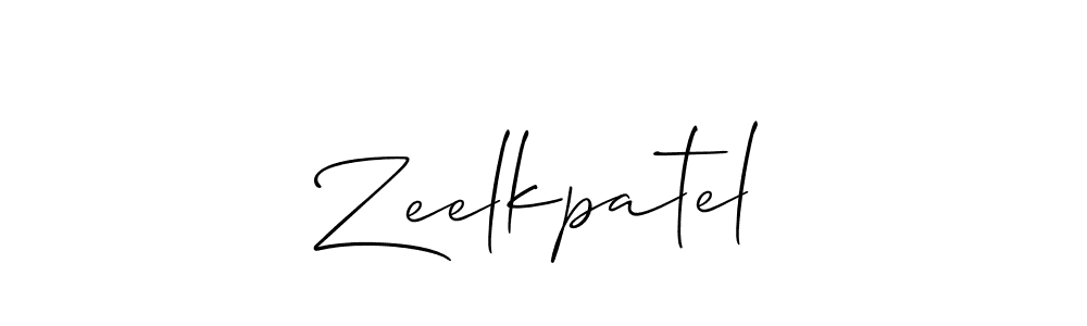 The best way (Allison_Script) to make a short signature is to pick only two or three words in your name. The name Zeelkpatel include a total of six letters. For converting this name. Zeelkpatel signature style 2 images and pictures png