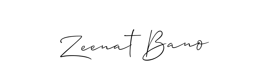 Allison_Script is a professional signature style that is perfect for those who want to add a touch of class to their signature. It is also a great choice for those who want to make their signature more unique. Get Zeenat Bano name to fancy signature for free. Zeenat Bano signature style 2 images and pictures png