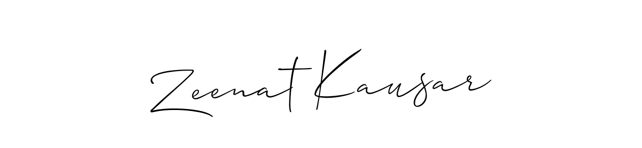 Also we have Zeenat Kausar name is the best signature style. Create professional handwritten signature collection using Allison_Script autograph style. Zeenat Kausar signature style 2 images and pictures png