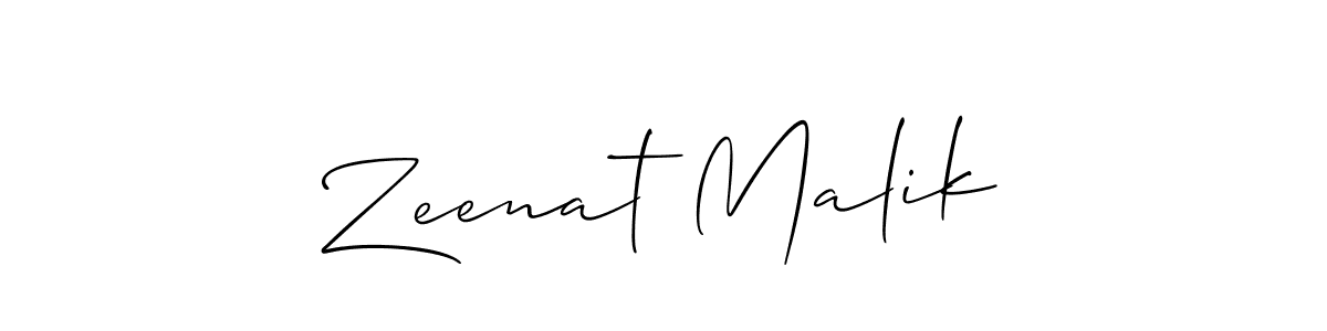 How to make Zeenat Malik signature? Allison_Script is a professional autograph style. Create handwritten signature for Zeenat Malik name. Zeenat Malik signature style 2 images and pictures png