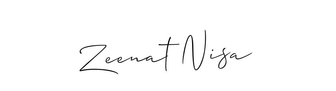 It looks lik you need a new signature style for name Zeenat Nisa. Design unique handwritten (Allison_Script) signature with our free signature maker in just a few clicks. Zeenat Nisa signature style 2 images and pictures png