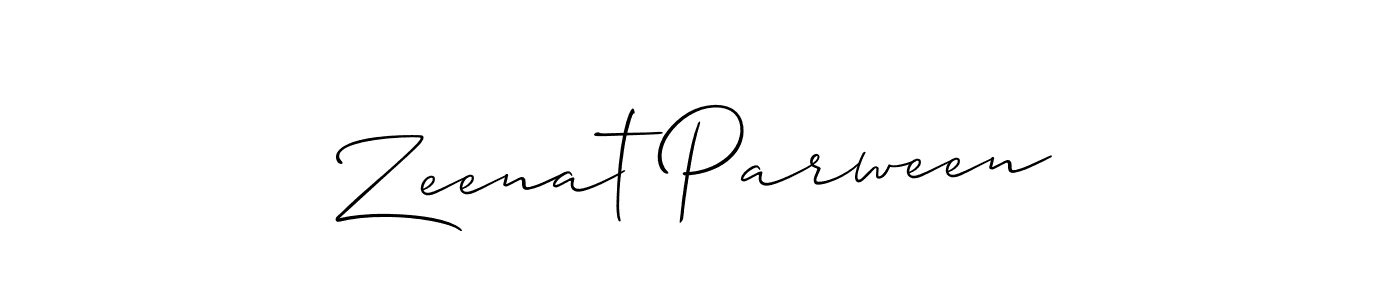 Design your own signature with our free online signature maker. With this signature software, you can create a handwritten (Allison_Script) signature for name Zeenat Parween. Zeenat Parween signature style 2 images and pictures png