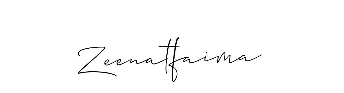 How to make Zeenatfaima signature? Allison_Script is a professional autograph style. Create handwritten signature for Zeenatfaima name. Zeenatfaima signature style 2 images and pictures png