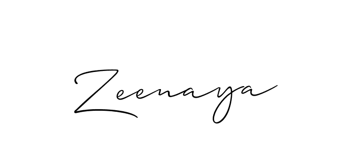 if you are searching for the best signature style for your name Zeenaya. so please give up your signature search. here we have designed multiple signature styles  using Allison_Script. Zeenaya signature style 2 images and pictures png