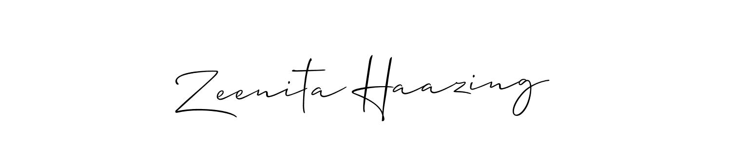 Best and Professional Signature Style for Zeenita Haazing. Allison_Script Best Signature Style Collection. Zeenita Haazing signature style 2 images and pictures png