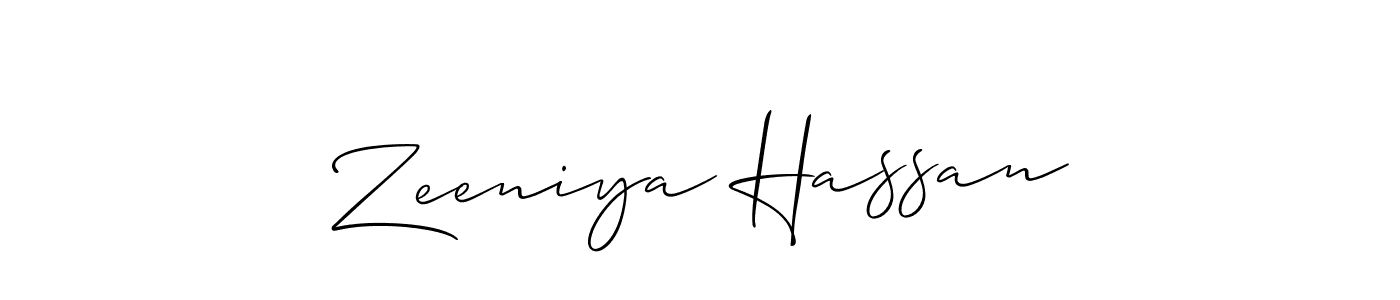 Here are the top 10 professional signature styles for the name Zeeniya Hassan. These are the best autograph styles you can use for your name. Zeeniya Hassan signature style 2 images and pictures png