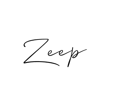 Zeep stylish signature style. Best Handwritten Sign (Allison_Script) for my name. Handwritten Signature Collection Ideas for my name Zeep. Zeep signature style 2 images and pictures png