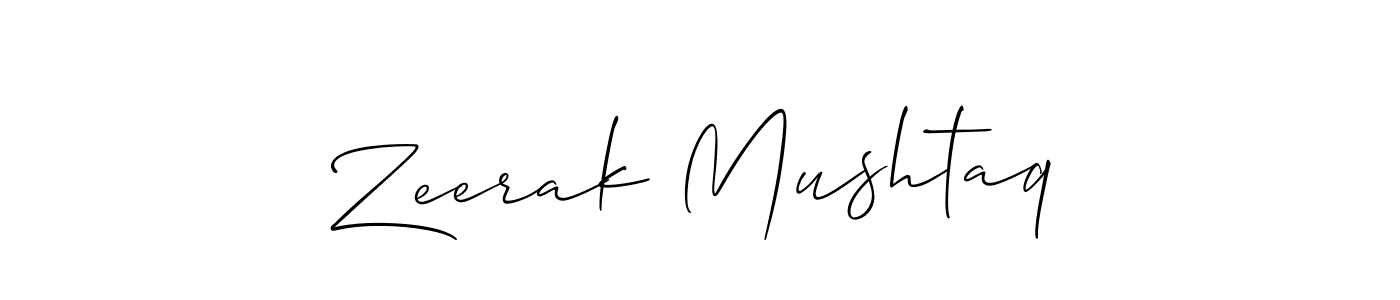 Similarly Allison_Script is the best handwritten signature design. Signature creator online .You can use it as an online autograph creator for name Zeerak Mushtaq. Zeerak Mushtaq signature style 2 images and pictures png