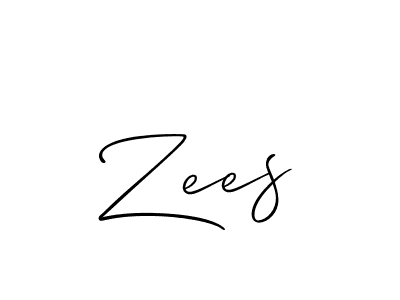 How to make Zees signature? Allison_Script is a professional autograph style. Create handwritten signature for Zees name. Zees signature style 2 images and pictures png