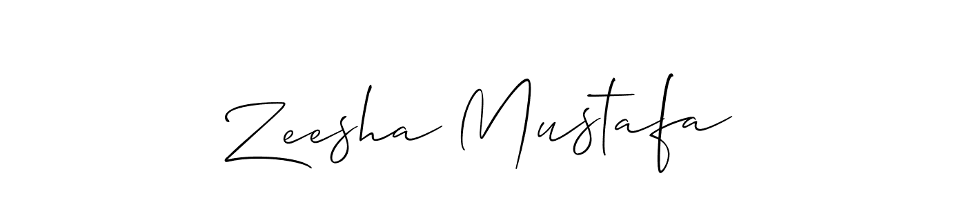 if you are searching for the best signature style for your name Zeesha Mustafa. so please give up your signature search. here we have designed multiple signature styles  using Allison_Script. Zeesha Mustafa signature style 2 images and pictures png