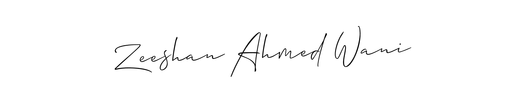 Use a signature maker to create a handwritten signature online. With this signature software, you can design (Allison_Script) your own signature for name Zeeshan Ahmed Wani. Zeeshan Ahmed Wani signature style 2 images and pictures png