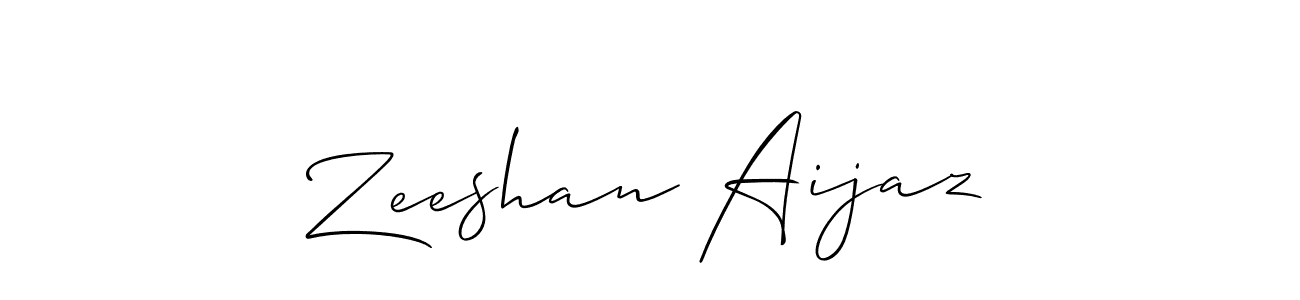 Zeeshan Aijaz stylish signature style. Best Handwritten Sign (Allison_Script) for my name. Handwritten Signature Collection Ideas for my name Zeeshan Aijaz. Zeeshan Aijaz signature style 2 images and pictures png