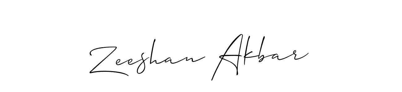 Allison_Script is a professional signature style that is perfect for those who want to add a touch of class to their signature. It is also a great choice for those who want to make their signature more unique. Get Zeeshan Akbar name to fancy signature for free. Zeeshan Akbar signature style 2 images and pictures png