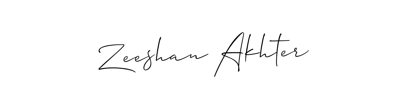 Make a short Zeeshan Akhter signature style. Manage your documents anywhere anytime using Allison_Script. Create and add eSignatures, submit forms, share and send files easily. Zeeshan Akhter signature style 2 images and pictures png