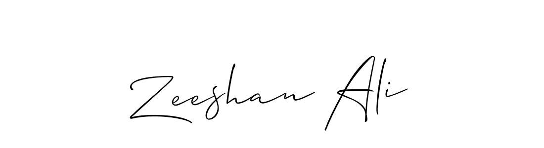 How to make Zeeshan Ali signature? Allison_Script is a professional autograph style. Create handwritten signature for Zeeshan Ali name. Zeeshan Ali signature style 2 images and pictures png