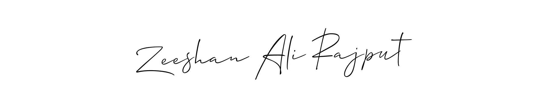 Also we have Zeeshan Ali Rajput name is the best signature style. Create professional handwritten signature collection using Allison_Script autograph style. Zeeshan Ali Rajput signature style 2 images and pictures png
