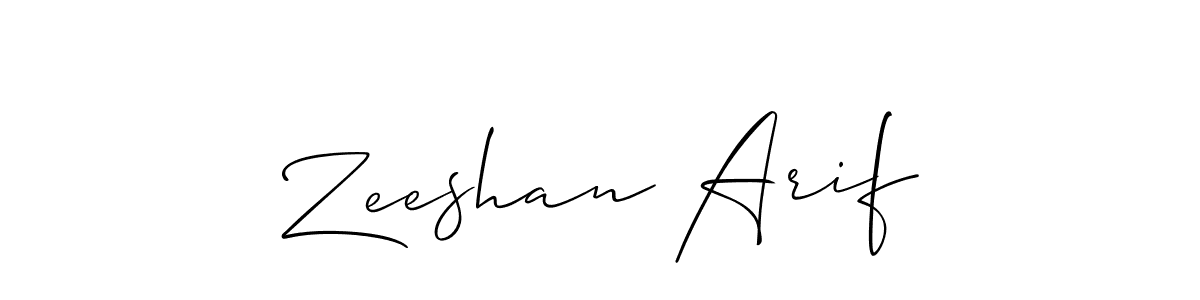 Also we have Zeeshan Arif name is the best signature style. Create professional handwritten signature collection using Allison_Script autograph style. Zeeshan Arif signature style 2 images and pictures png