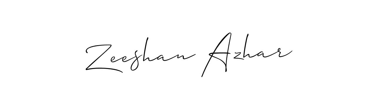 Make a short Zeeshan Azhar signature style. Manage your documents anywhere anytime using Allison_Script. Create and add eSignatures, submit forms, share and send files easily. Zeeshan Azhar signature style 2 images and pictures png